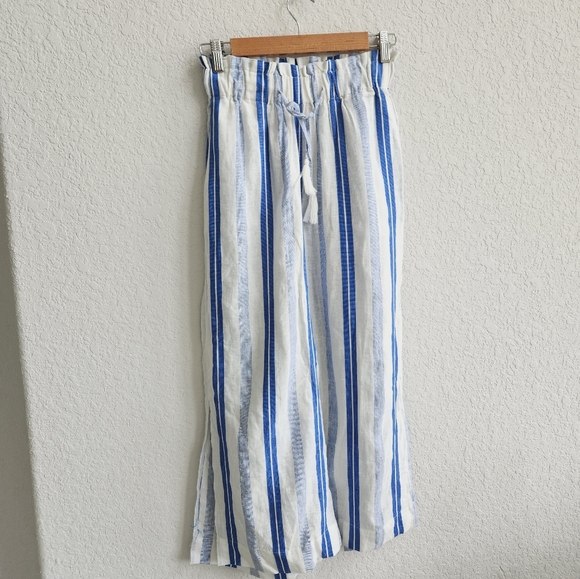 Anthropologie Red Carter Paris Pants Beach Wide Leg Pants linen blend size XS/4 - Picture 12 of 13